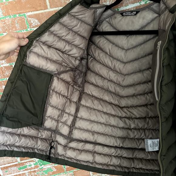 Arc'teryx Agrium Hoody Down Puffer Jacket Green - Picture 5 of 8